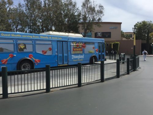 Toy Story Disneyland Parking shuttle