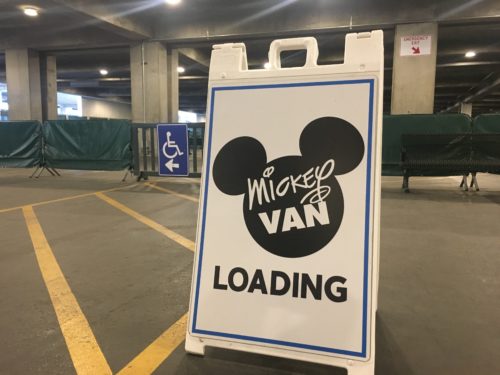 Mickey Van wheelchair parking Disneyland