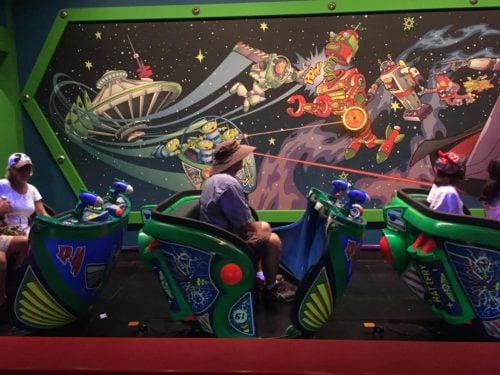 Buzz Lightyear Astro Blasters seats