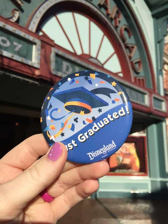 Just Graduated button Disneyland