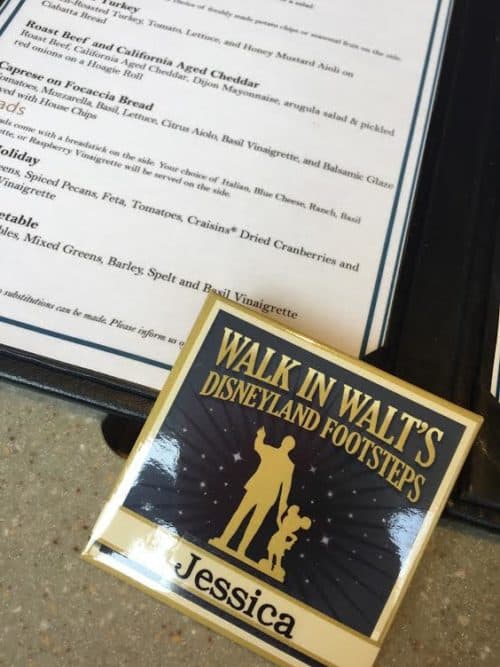 Walk in Walt's Footsteps personalized button.