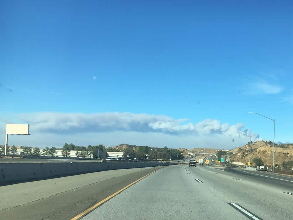 Smoke and fire in Southern California.