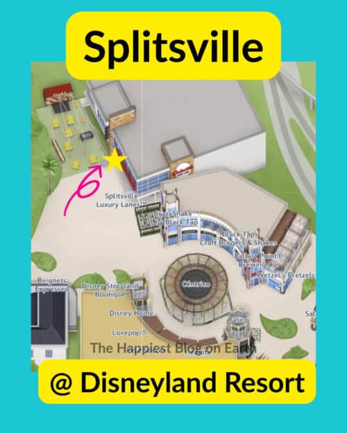 Splitsville Downtown Disney location map Splitsville Downtown Disney location map