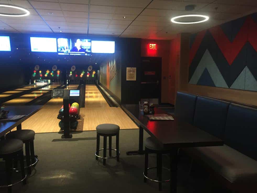 Downtown Disney Bowling seating