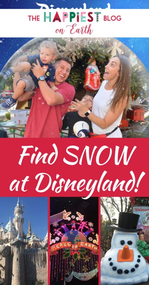 Find snow at Disneyland! See where to catch magical snowfall at Disneyland Resort this Christmas season, plus Disneyland Christmas photos to take during your visit