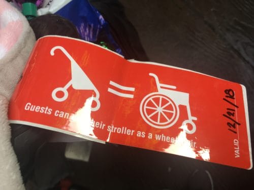 Stroller as wheelchair Disneyland