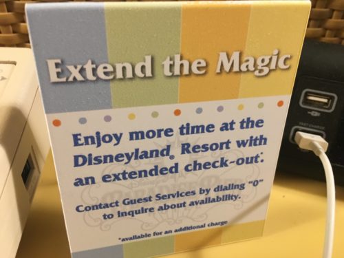 Disneyland Hotel late check out