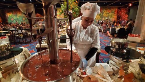 Chocolate fountain Disney