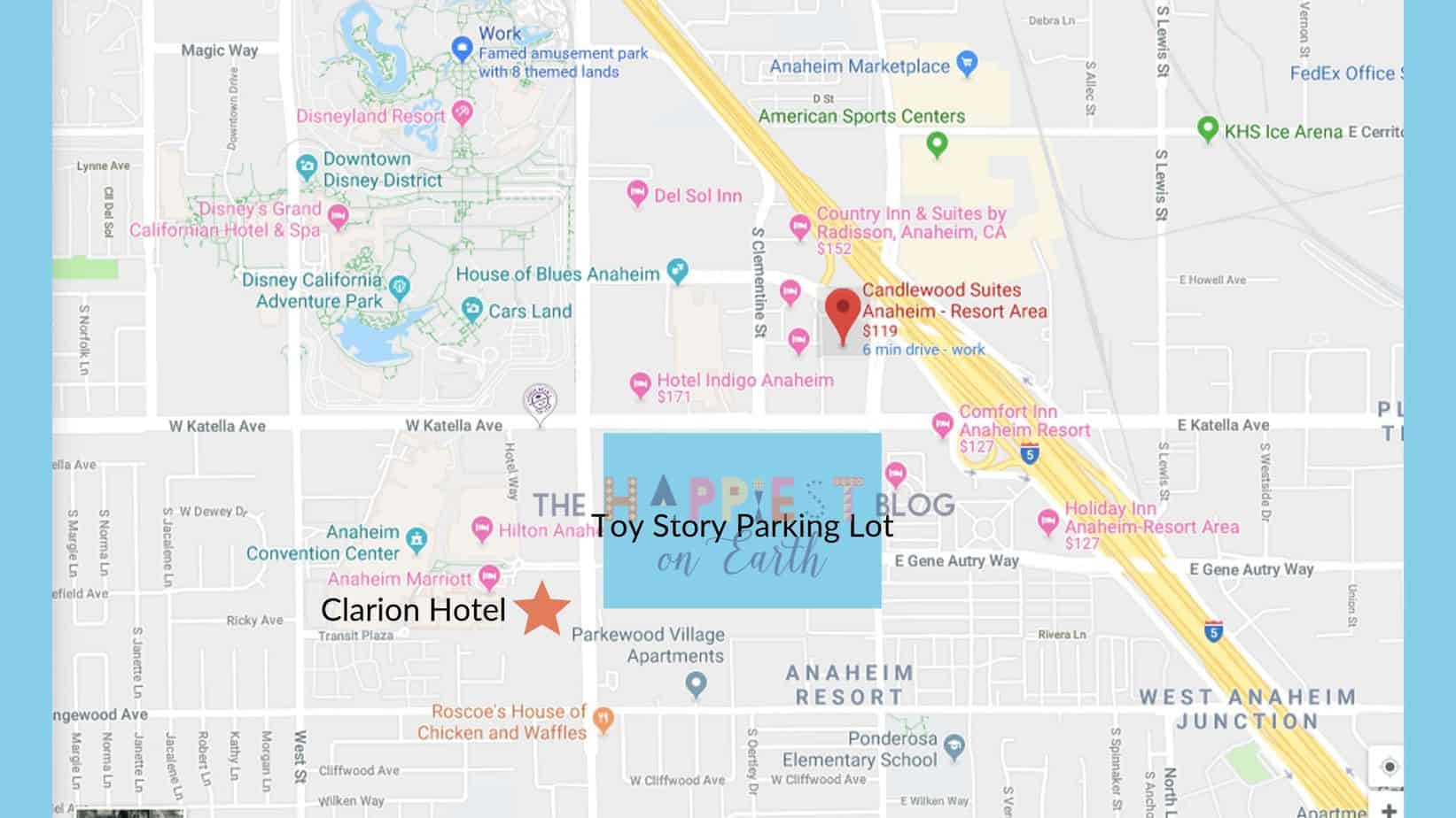 Toy Story Parking Lot Map Clarion