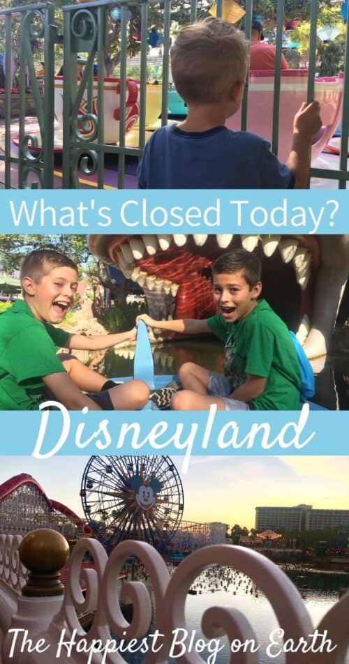 Whats closed today at Disneyland