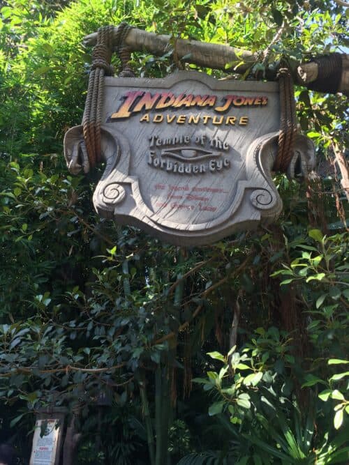 Indiana Jones sign Indiana Jones sign
