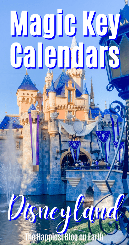 Disneyland Magic Key Calendar Pass Blackout dates