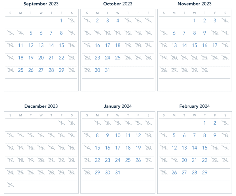 Disneyland Magic Key Calendars