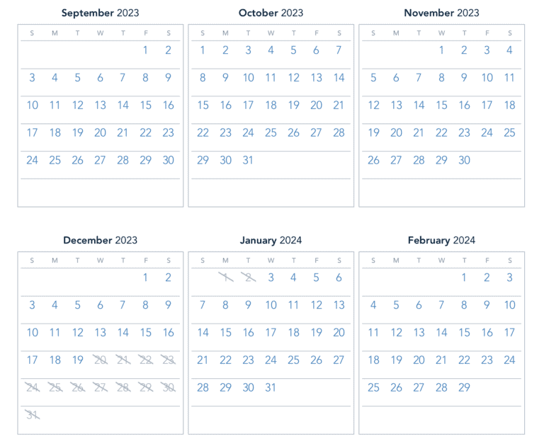 Disneyland Magic Key Calendars