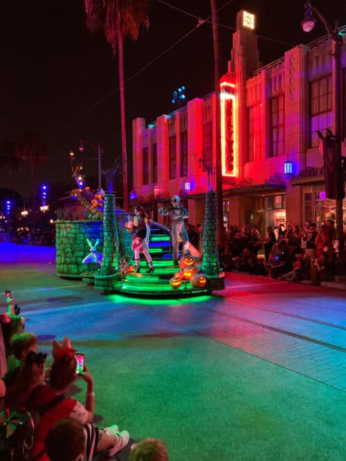 Jack and Sally Halloween parade Disneyland