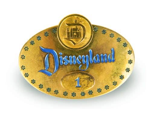 Disneyland Employee Badge 1 1955 issued to Walt Disney ©Disney