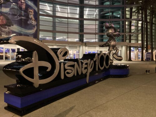 Disney100 sign at D23 Expo