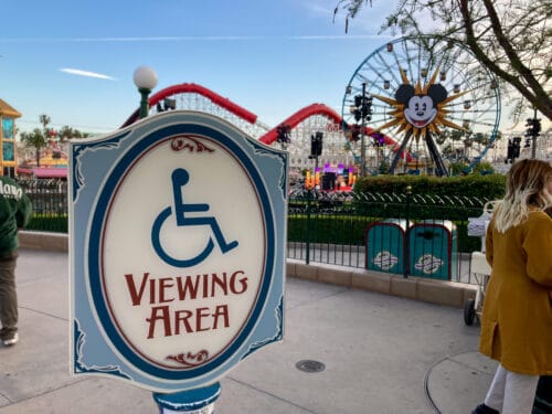 Wheelchair viewing area World of Color