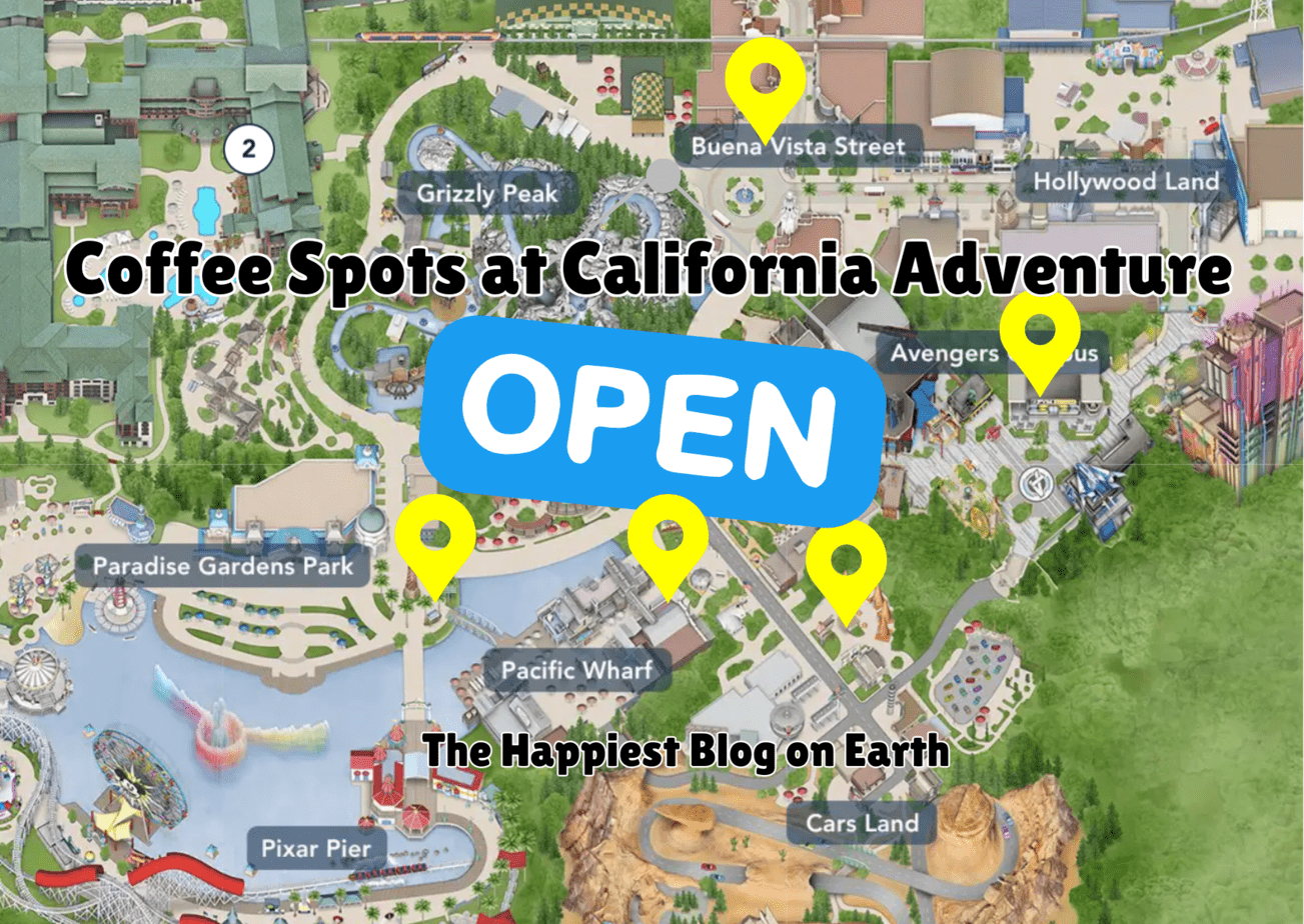 Coffee at California Adventure Map