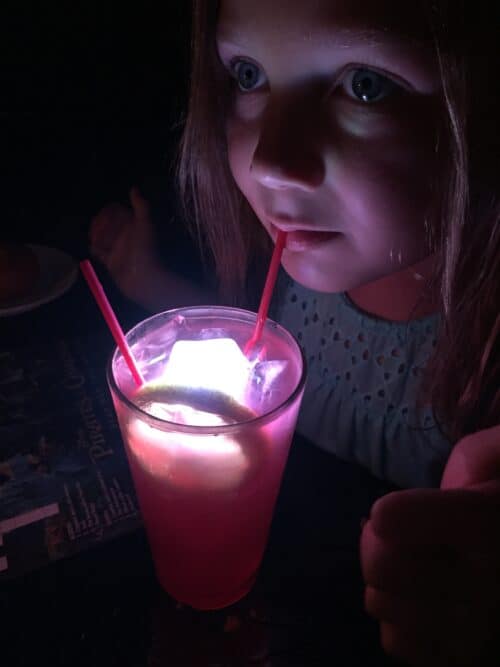 Blue Bayou drink with glow cube