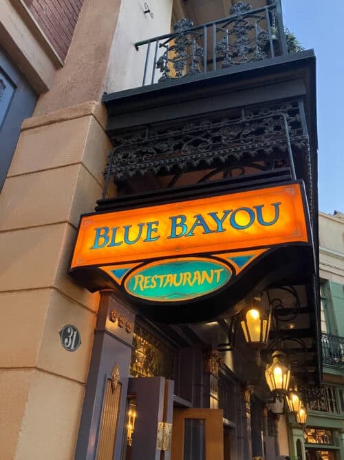 Blue Bayou Disneyland sign