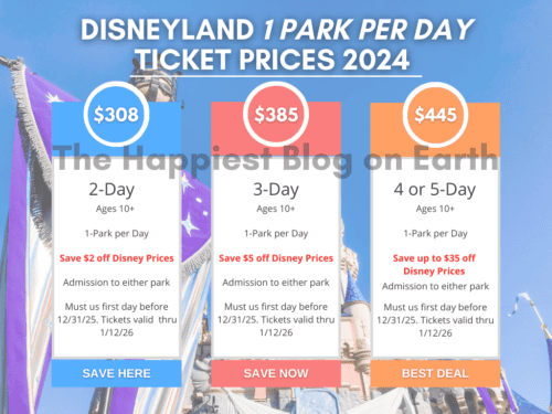 Disneyland Ticket Prices 2024 (One Park Per Day Discounts)