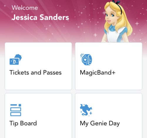 Tickets and Passes Disneyland App
