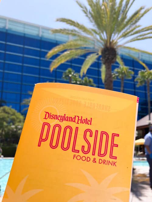 Disneyland Hotel poolside menu