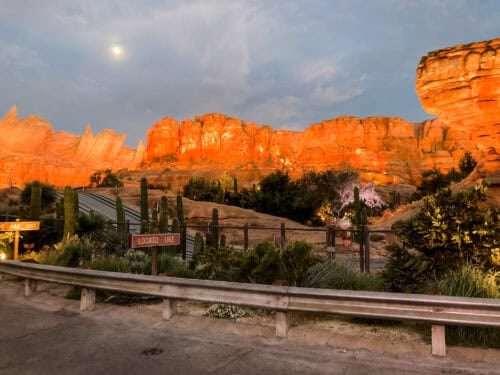 Cars land sunset Cars land sunset