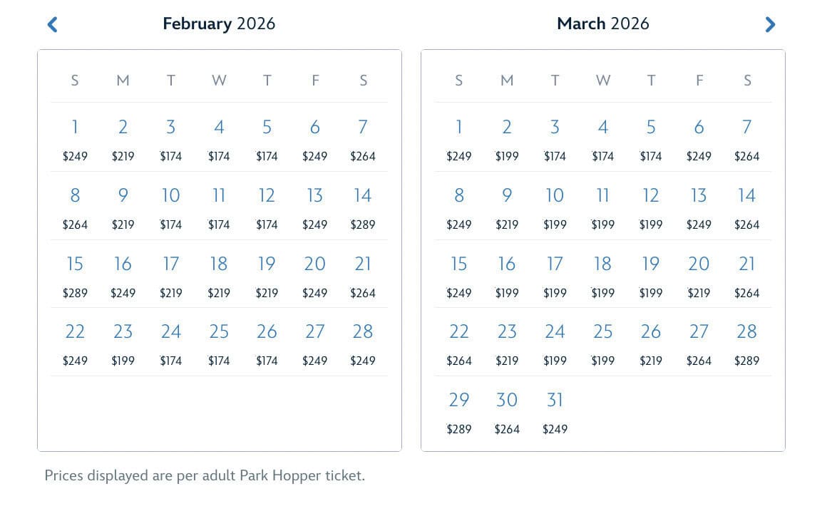 2026 One Day Hopper Prices