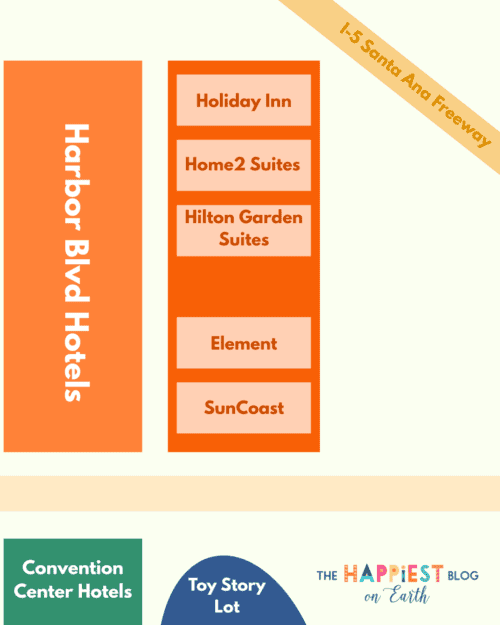 Behind Harbor Blvd Hotels Map Behind Harbor Blvd Hotels Map