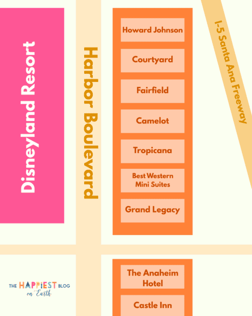 Harbor Blvd Hotels Map Harbor Blvd Hotels Map