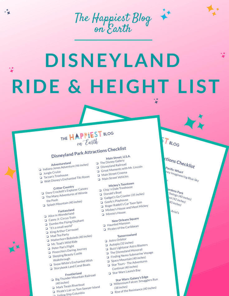 Disneyland Disneyland Attractions Checklist Disneyland Rides Vrogue